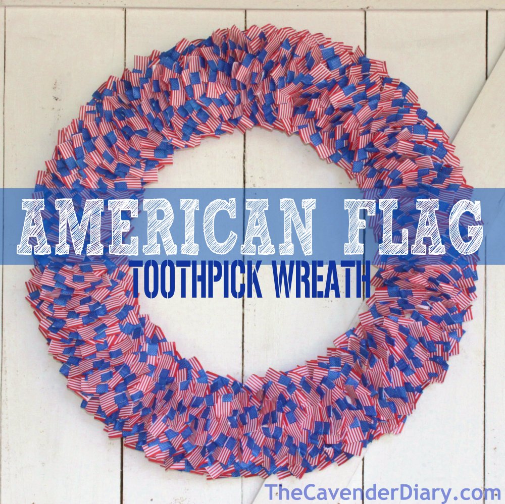 American Flag Toothpick Wreath from the Cavender Diary Boys