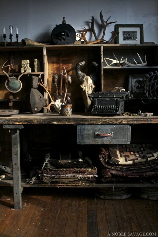 Workbench with Horns and Antlers