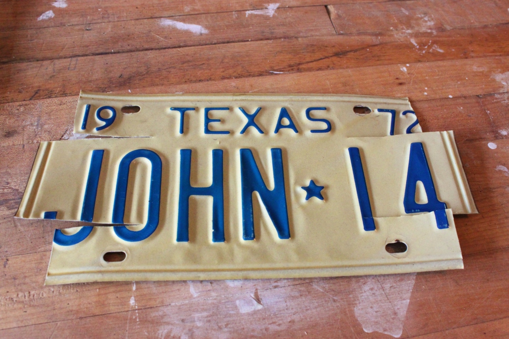 License Plate with Cuts