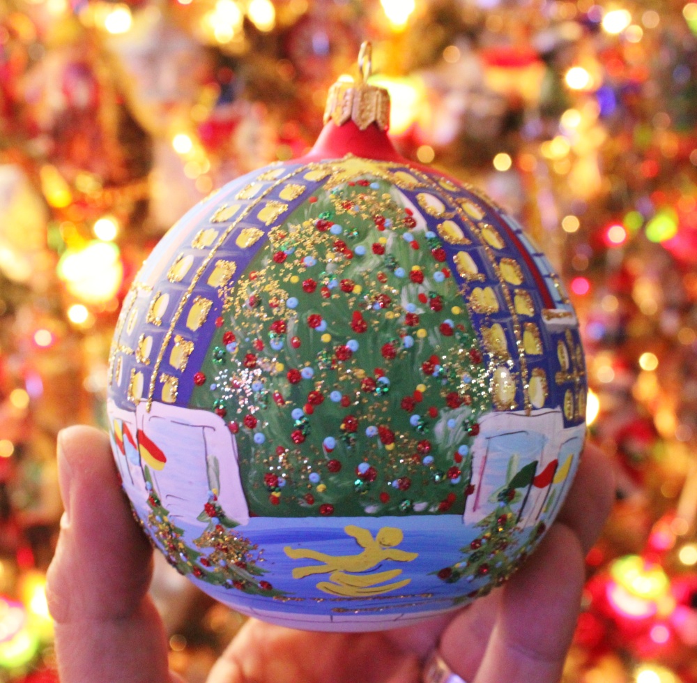 The Christmas tree at Rockefeller Center in Ornament Form